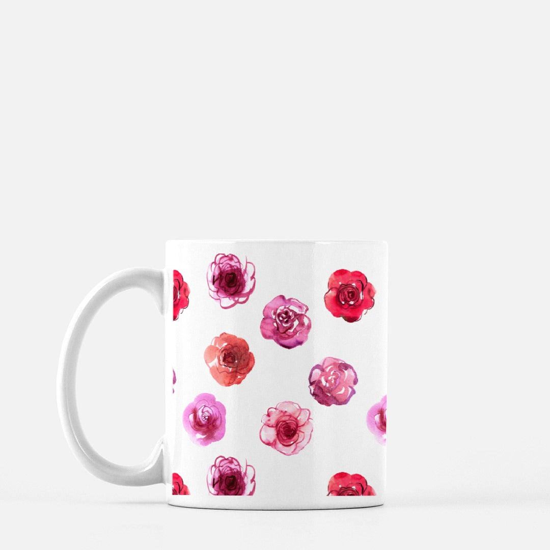 Watercolor Flower Mug 11oz.