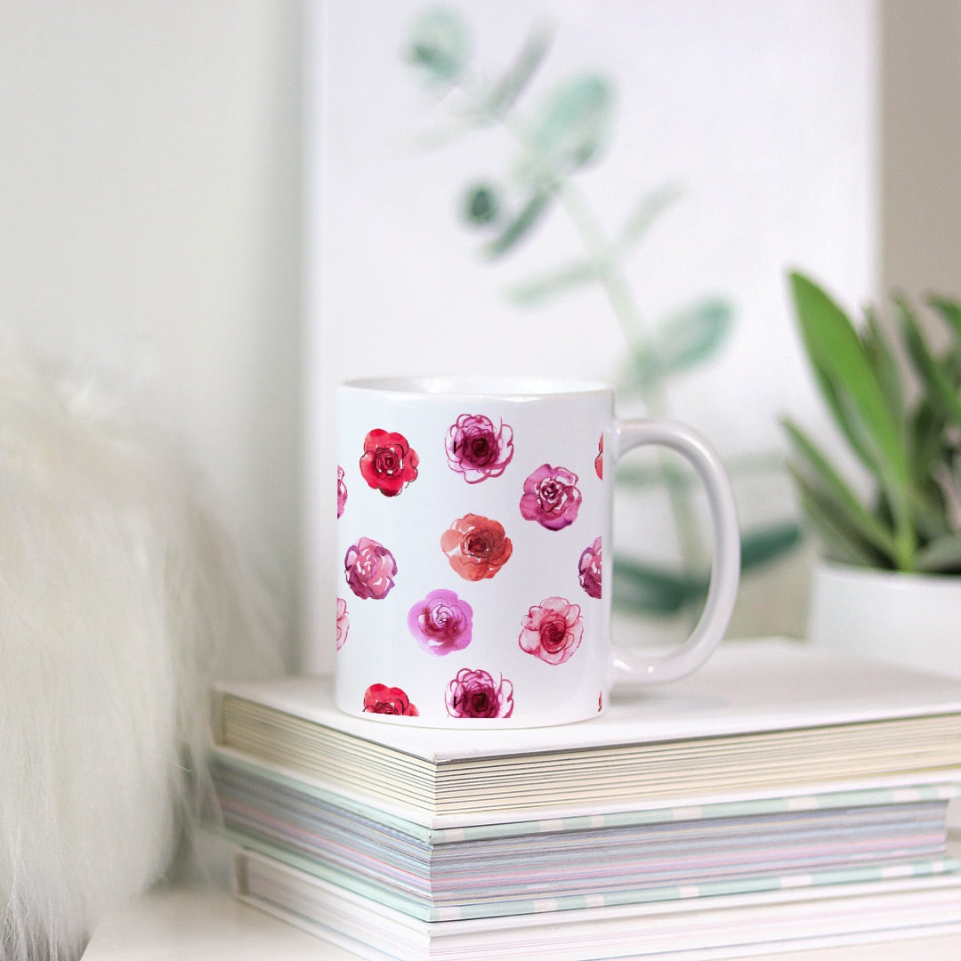 Watercolor Flower Mug 11oz.