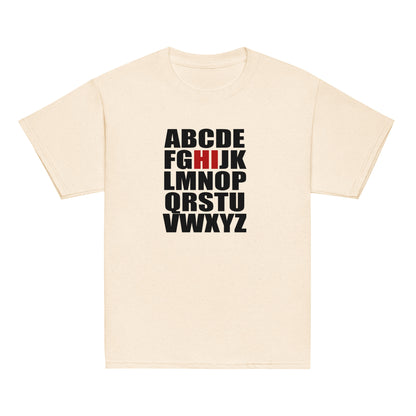 Abc HI Shirt Youth Graphic Tee XS-XL